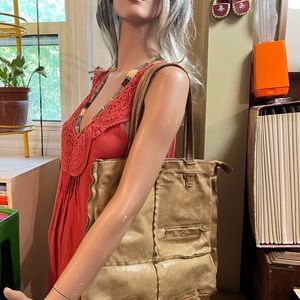 Natural Tan Coloured Leather Bag